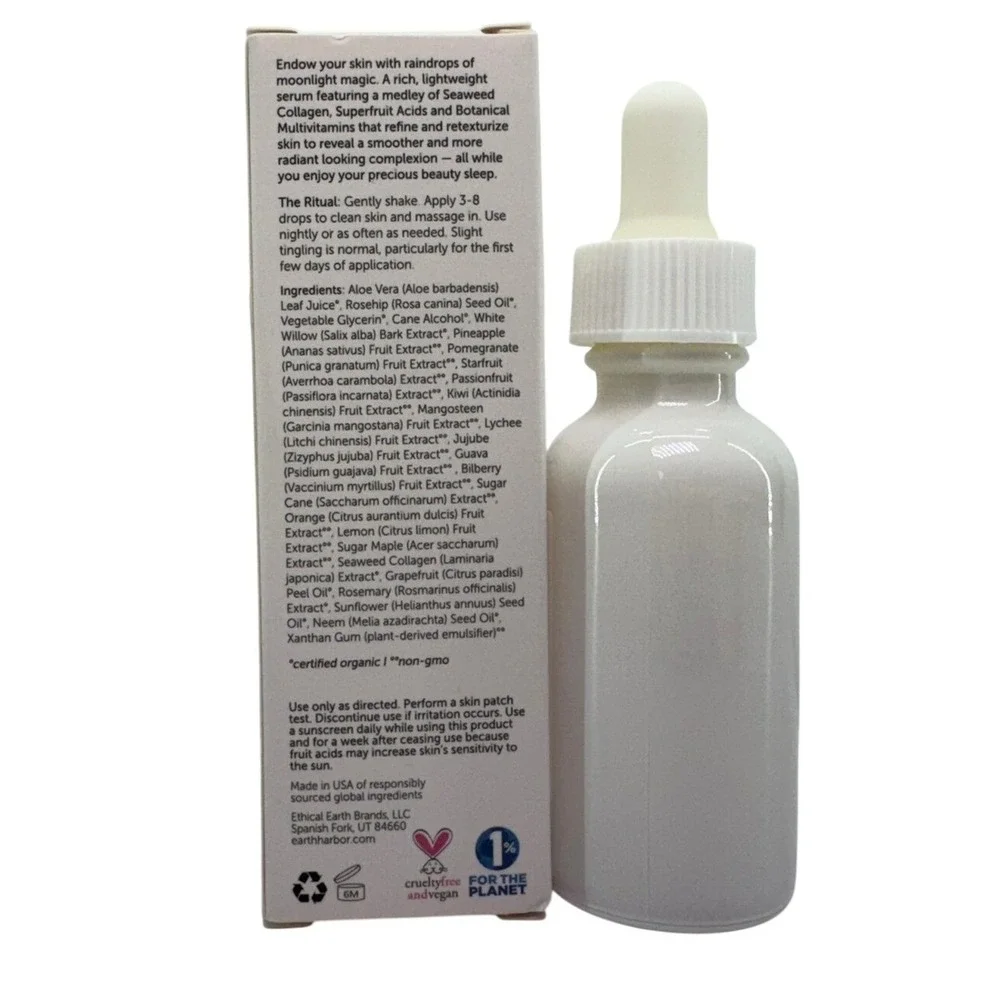 Earth Harbor Luna Rain Phyto Resurfacing Night‎ Serum 1oz New